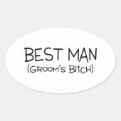 Grooms Best Man Ovale Sticker (Voorkant)