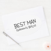 Grooms Best Man Ovale Sticker (Envelop)