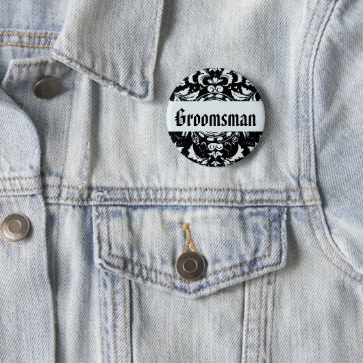 Grooms Bestman Wedding Button (In situ)