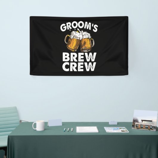 Groom's Brew Crew Funny Groomsmen Bachelor Party Spandoek (Beurs)