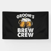 Groom's Brew Crew Funny Groomsmen Bachelor Party Spandoek (Horizontaal)