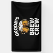 Groom's Brew Crew Funny Groomsmen Bachelor Party Spandoek (Verticaal)