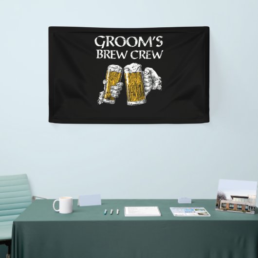 Groom's Brew Crew Funny Groomsmen Bachelor Party Spandoek (Beurs)