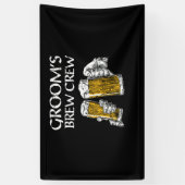 Groom's Brew Crew Funny Groomsmen Bachelor Party Spandoek (Verticaal)