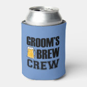Groom's Brew Crew grappige groomsman bier Blikjeskoeler (Blikje Voorkant)