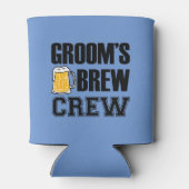 Groom's Brew Crew grappige groomsman bier Blikjeskoeler (Achterkant)
