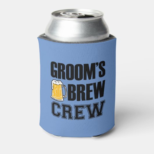 Groom's Brew Crew grappige groomsman bier Blikjeskoeler (Blikje Achterkant)