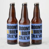 Groom's Brew Crew Groomsmen bierflesetiket Bier Etiket (Flessen)