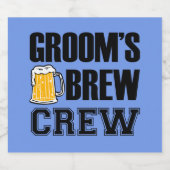 Groom's Brew Crew Groomsmen bierflesetiket Bier Etiket (Enkel label)