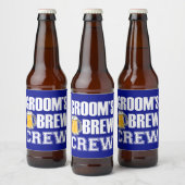 Groom's Brew Crew Groomsmen bierflesetiket Bier Etiket (Flessen)