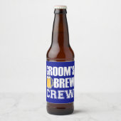 Groom's Brew Crew Groomsmen bierflesetiket Bier Etiket (Voorkant)