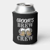 Groom's Brew Crew Groomsmen - Groomsman kan bier Blikjeskoeler (Blikje Achterkant)