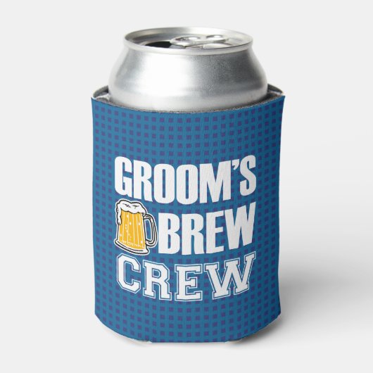 Groom's Brew Crew Groomsmen - Groomsman kan bier Blikjeskoeler (Blikje Voorkant)