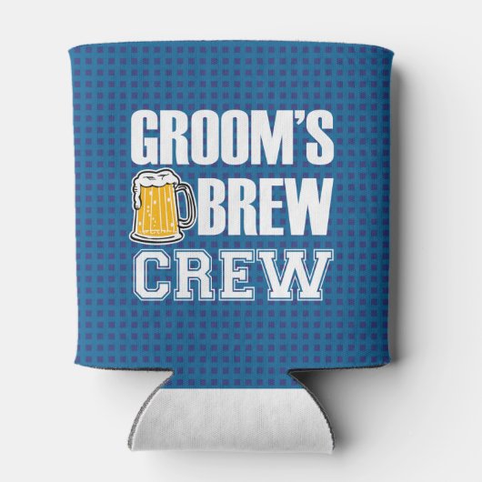 Groom's Brew Crew Groomsmen - Groomsman kan bier Blikjeskoeler (Achterkant)