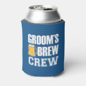 Groom's Brew Crew Groomsmen - Groomsman kan bier Blikjeskoeler (Blikje Achterkant)