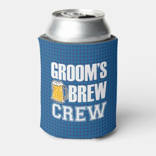 Groom's Brew Crew Groomsmen - Groomsman kan bier Blikjeskoeler (Blikje Achterkant)