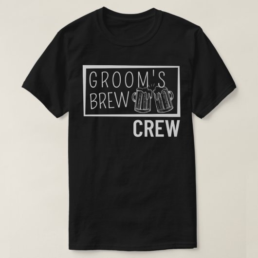 Grooms Brew Crew Squad Best Man Bachelor Party Gro T-shirt (Design voorkant)