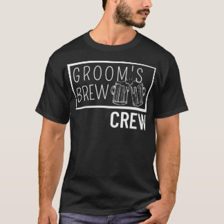 Grooms Brew Crew Squad Best Man Bachelor Party Gro T-shirt