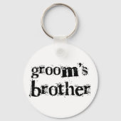 Groom's Brother Black Text Sleutelhanger (Voorkant)