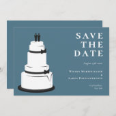 Grooms bruiloft maakt blauw LGBTQ de datum op Save The Date (Voorkant / Achterkant)