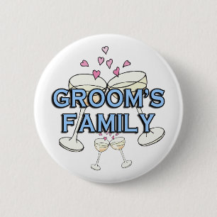 Groom's Buttonnen voor huwelijkshuwelijk Ronde Button 5,7 Cm