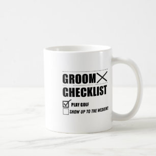 Groom's Checklist Golf Wedding - Grappig Bachelor Koffiemok