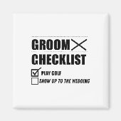 Groom's Checklist Golf Wedding - Grappig Bachelor  Magneet (Voorkant)