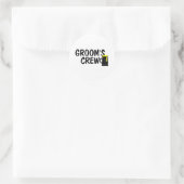Grooms Crew Bier Ronde Sticker (Tas)