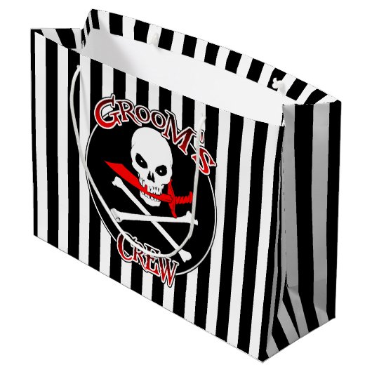 Groom's Crew Cadeautas (Achterkant Gekanteld)