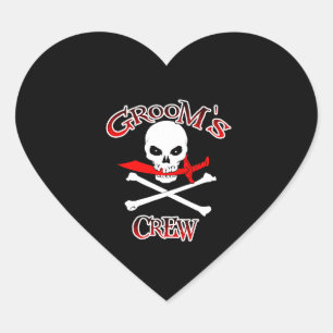 Groom's Crew Hart Sticker