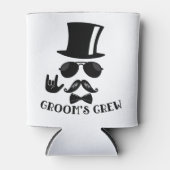 Groom's Crew Hipster vrijgezellenfeest Blikjeskoeler (Voorkant)