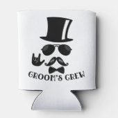 Groom's Crew Hipster vrijgezellenfeest Blikjeskoeler (Achterkant)