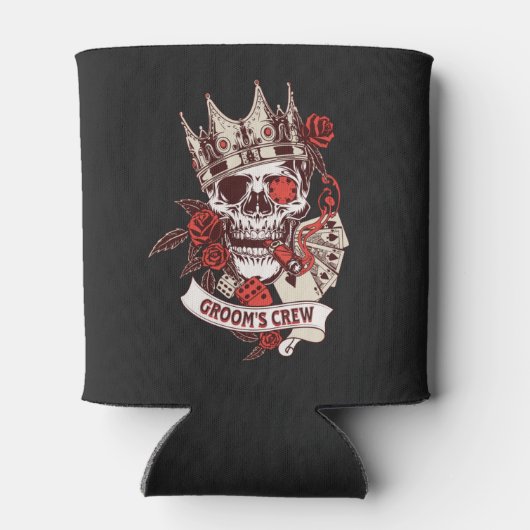 Groom's Crew Skull Bachelor Party Blikjeskoeler (Achterkant)