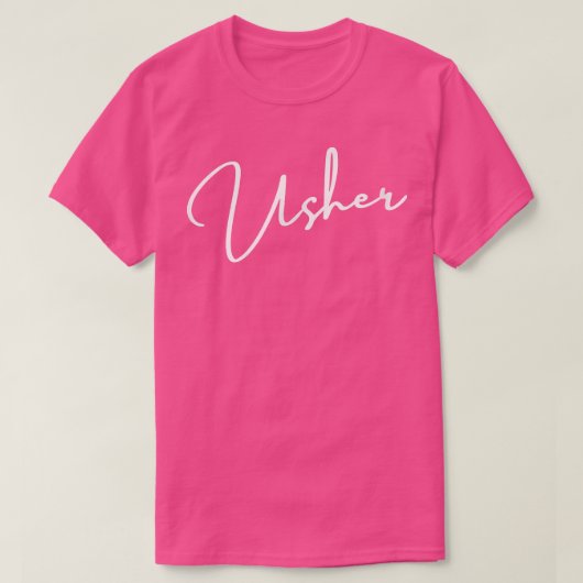 Grooms Crew Usher Bachelor T-shirt (Design voorkant)