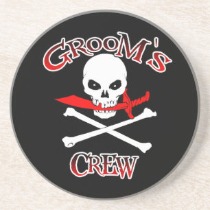 Groom's Crew Zandsteen Onderzetter