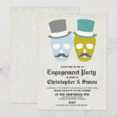 Grooms Day van de Dead Engagement Party Kaart (Voorkant / Achterkant)