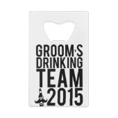 Grooms drink team 2015 creditkaart flessenopener (Achterkant)