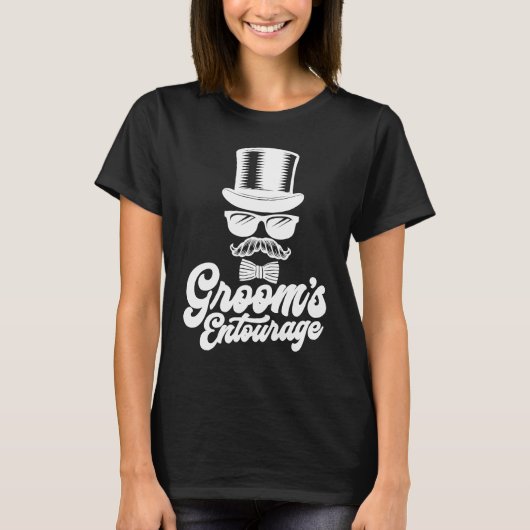 Groom's Entourage Bachelor Party Groomsmen  Ideas T-shirt (Voorkant)