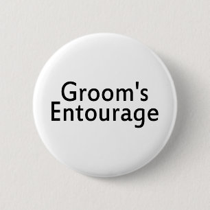 Grooms Entourage Black Ronde Button 5,7 Cm