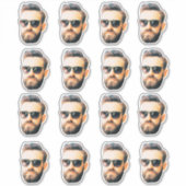 Groom's Face Funny Bachelorette Party Face Sticker (Voorkant)