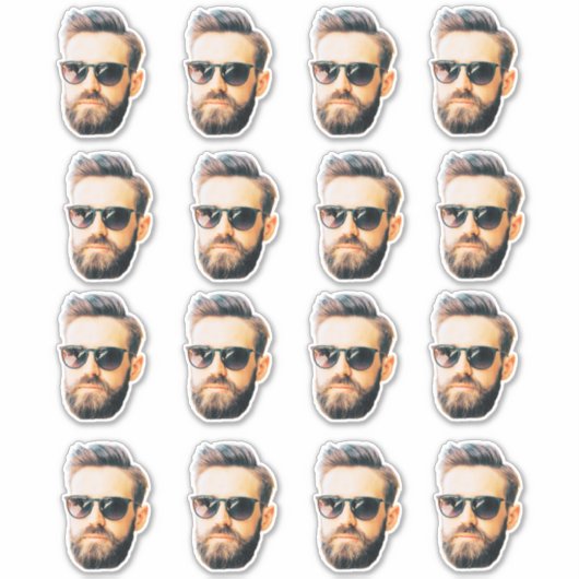 Groom's Face Funny Bachelorette Party Face Sticker (Voorkant)
