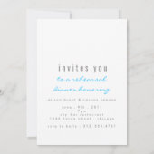 Groom's Family Rehearsal Dinner Invitation Kaart (Achterkant)