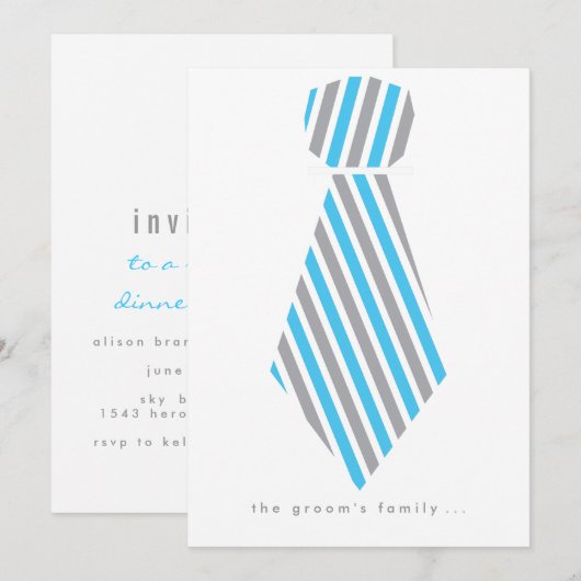 Groom's Family Rehearsal Dinner Invitation Kaart (Voorkant / Achterkant)