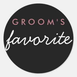 Groom's favoriete Roos voor stickerweddenschappen  Ronde Sticker