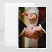 Grooms Gay Wedding Commitment Ceremony LOVE Card Kaart (Voorkant / Achterkant)