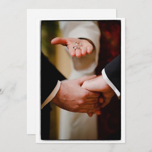Grooms Gay Wedding Commitment Ceremony LOVE Card Kaart (Voorkant / Achterkant)