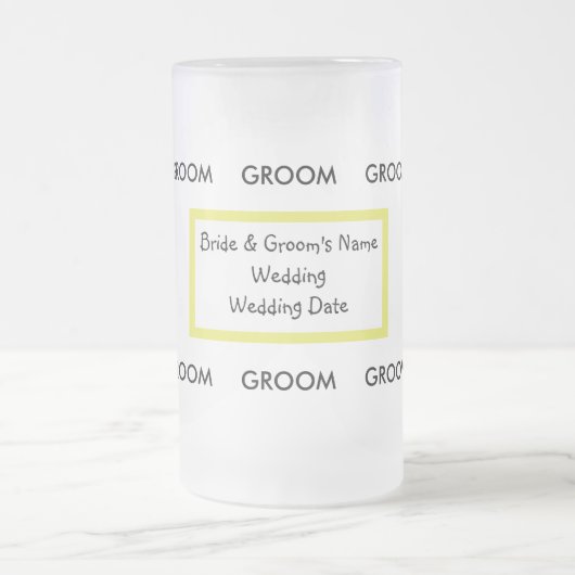 Groom's Glass Beer Mok (Center)