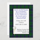 Groom's Golf Party Invitation Kaart (Voorkant / Achterkant)