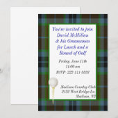 Groom's Golf Party Invitation Kaart (Voorkant / Achterkant)