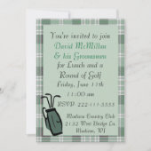 Groom's Golf Party Invitation Kaart (Voorkant)